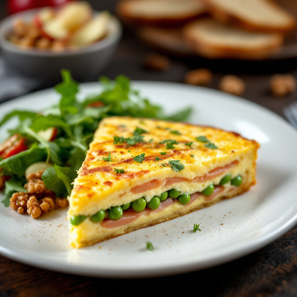 Smoked Haddock Frittata with Peas and Mint