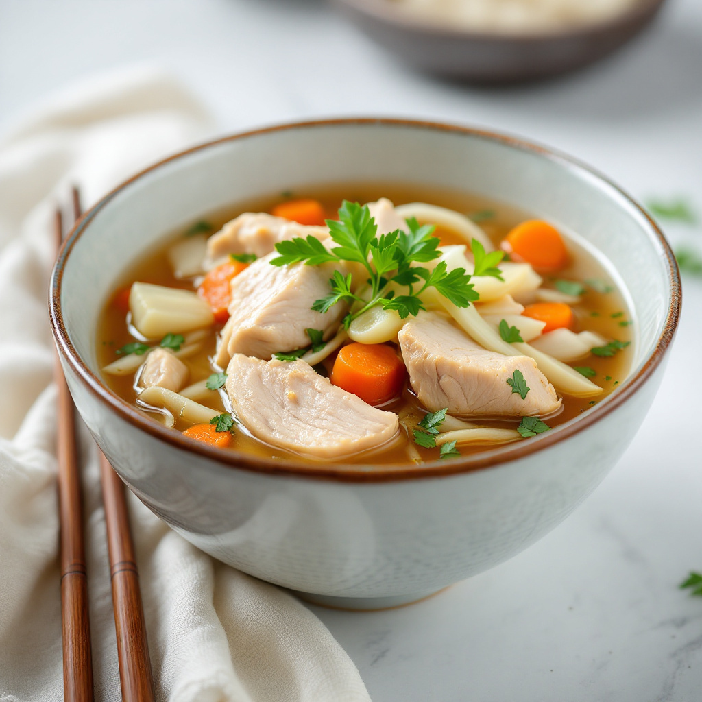 Asian-Style Chicken Soup with Fennel and Curry