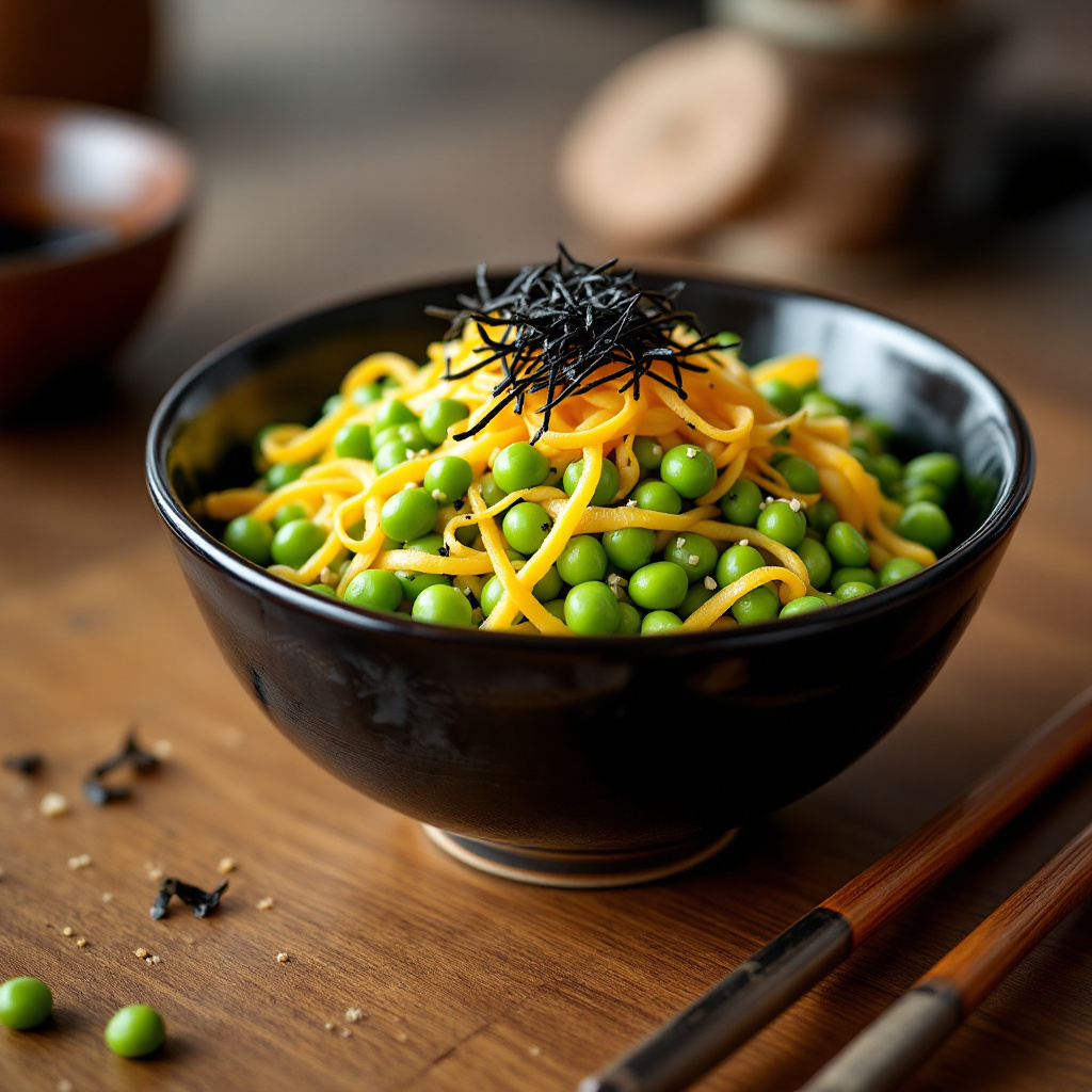 Japanese Pea and Egg Salad with Dashi and Nori