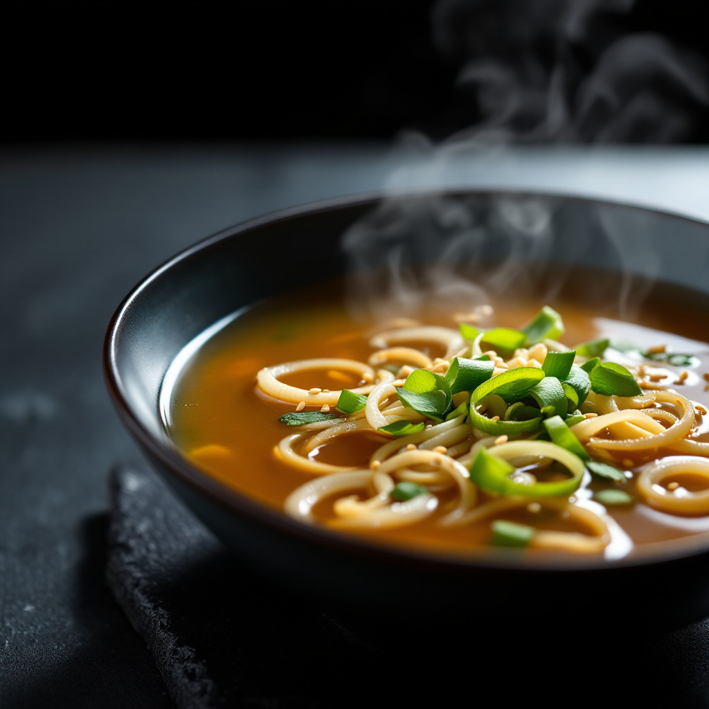 Луковый суп с мисо Japanese Shallot Miso Soup with Spring Onions