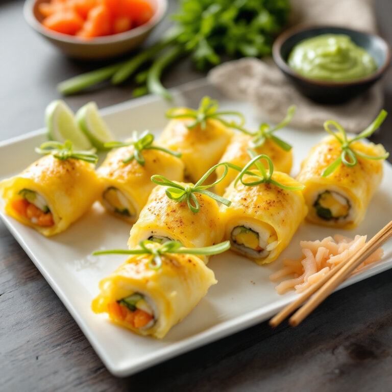 Роллы Date-Maki в омлете