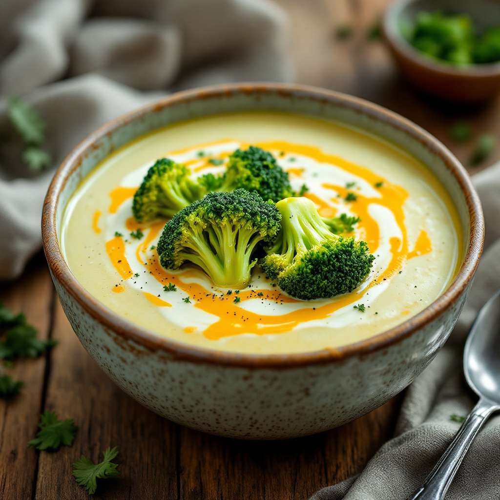 Крем-суп Creamy Broccoli Cheese Soup with Curry