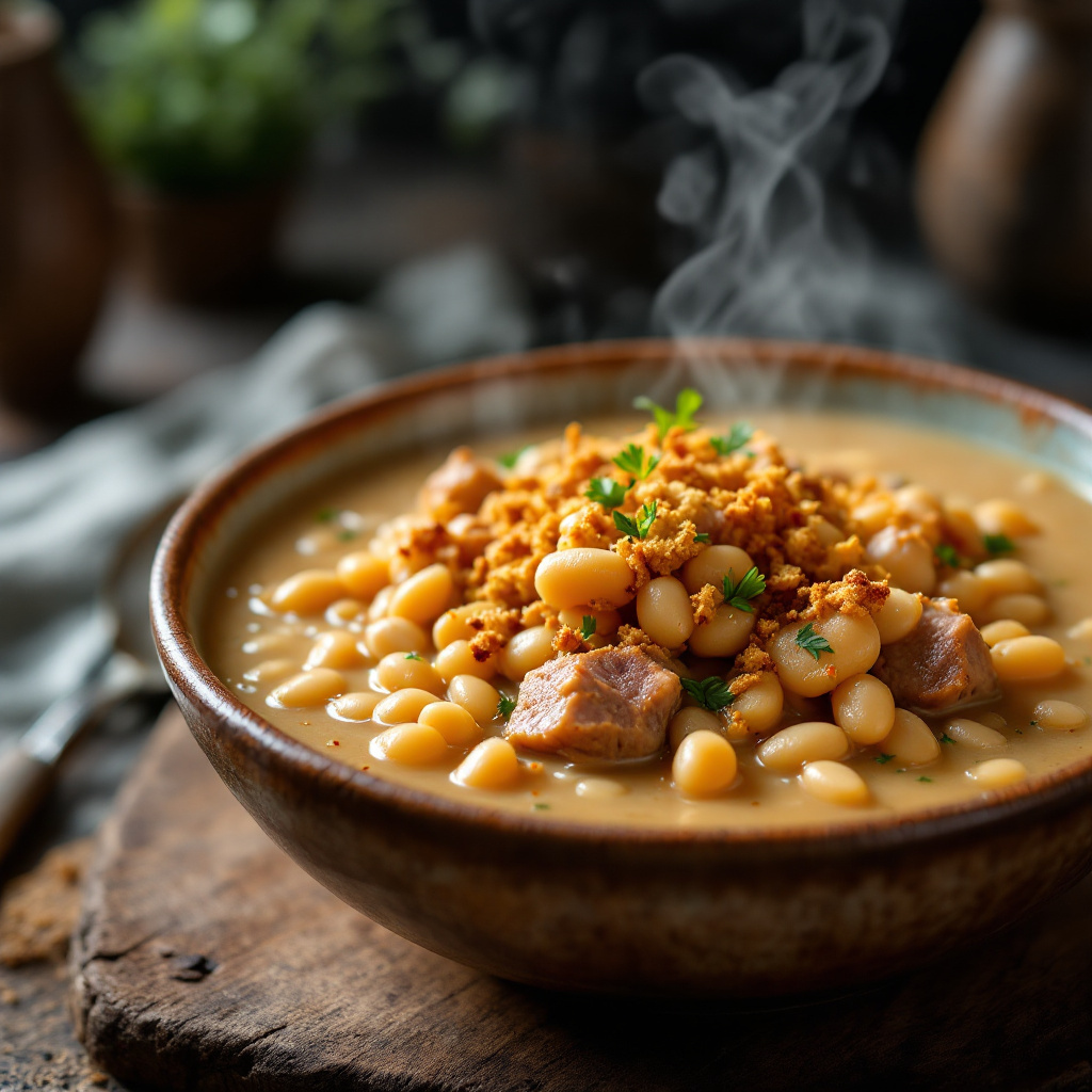 Toulouse-style white bean soup with pork belly