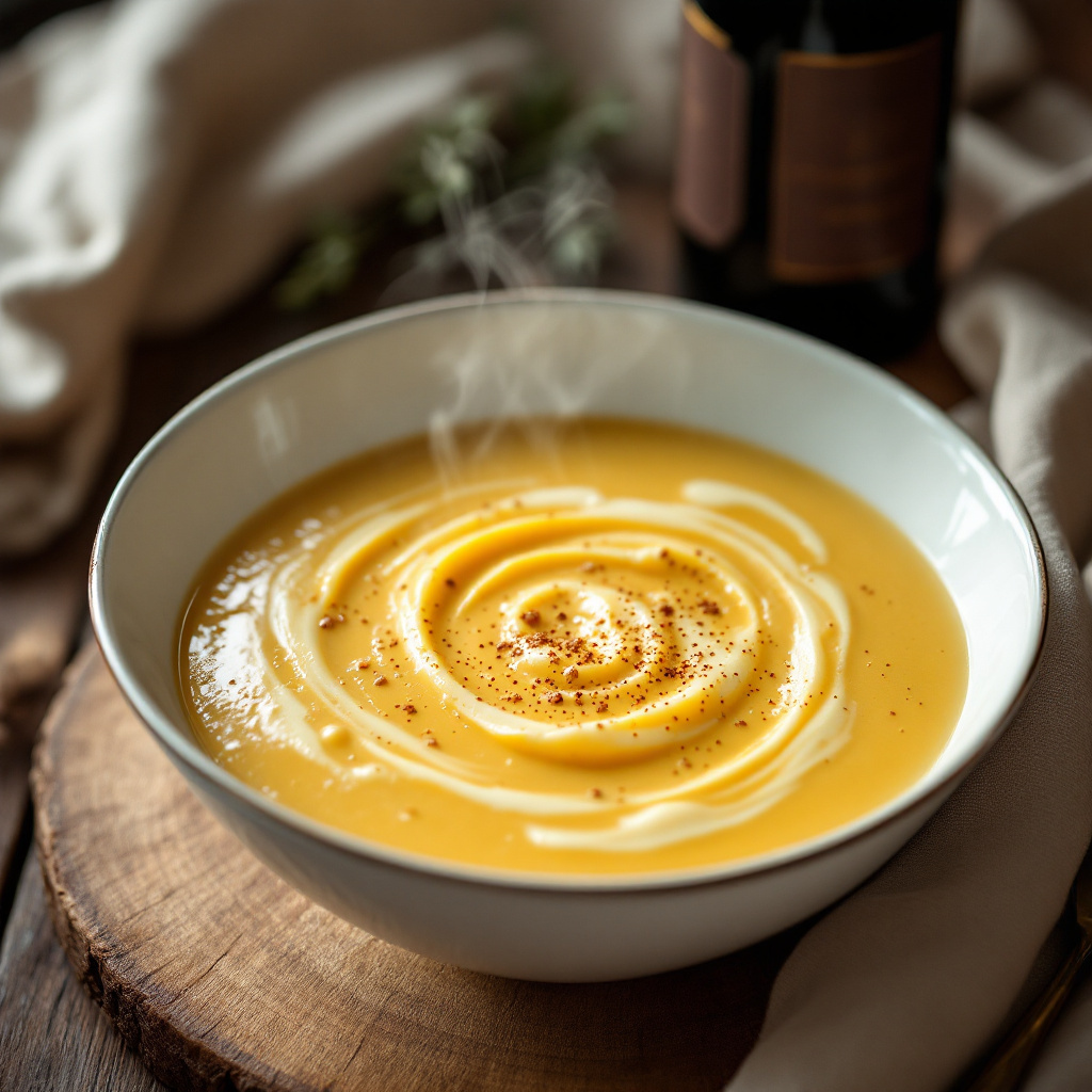 Creamy Egg Soup with Marsala Wine